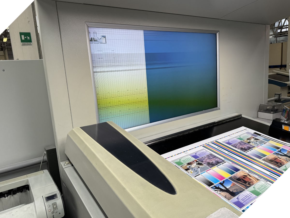 Wallscreen defect on the printing machine